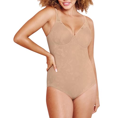 Bali Damen Shapewear Firm Control Ultraleichter Eingebauter BH Spitze Body Shaper Briefer Fajas DF6552, Hautfarben, 90C von Bali