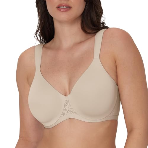 Bali Damen T-Shirt, Our Coolest Smoothing Underwire, Convertible Bra BH, Mandel, 85DD von Bali