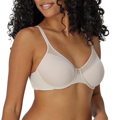 Bali Damen Underwire, One Smooth U Ultra Light T-Shirt, Convertible Bra BH mit voller Abdeckung, Durchsichtig, Sandshell, 85B von Bali
