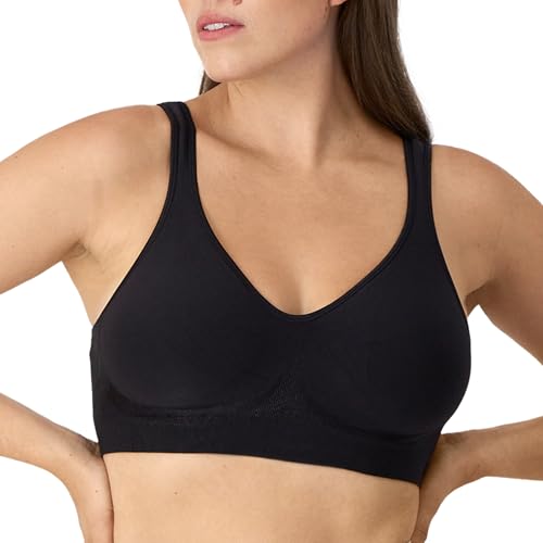 Bali Damen Wireless BH Comfort Revolution Full Coverage Wirefree Bra für Frauen, Schwarz, Large von Bali