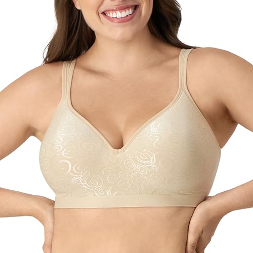 Bali Women's Comfort Revolution Wire Free bras, Nude Swirl Pattern, 34D UK von Bali