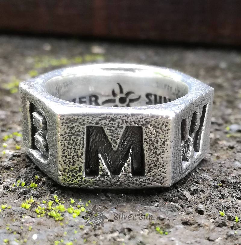 Alter Techno Style Ring Bmw Dreams Must Come True Sterling Silber Beinhaltet Markenverpackung Sonne Schmuck Design Handmade Aus Bali von BaliSilverSun