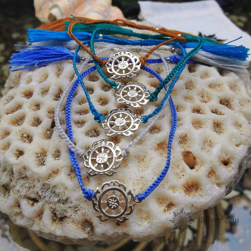 Chakra Armband Sterling Silber Faden Multi Color Jede Länge Sonnen Stil Schmuck Design Handgefertigt Aus Bali von BaliSilverSun