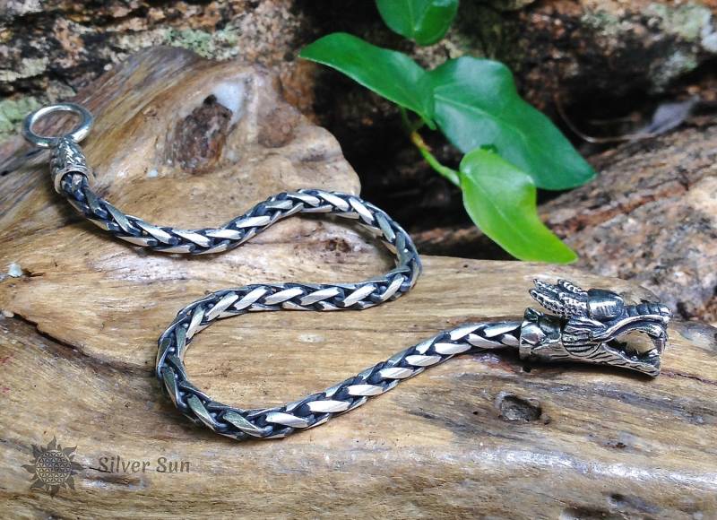 Drachen Armband Alle Sterling Silber Kette Jede Länge Beinhaltet Markenverpackung Sonnenstil Schmuck Design Handmade Aus Bali von BaliSilverSun