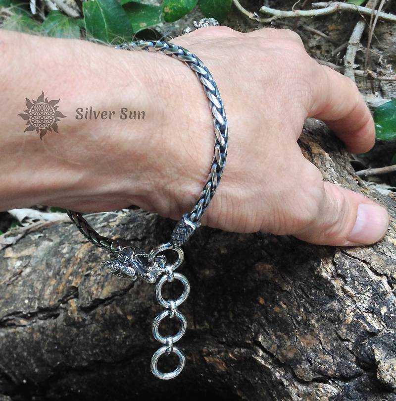 Drachen Armband Alle Sterling Silber Kette Länge Verstellbar Beinhaltet Marken Verpackung Sonnen Stil Schmuck Design Handmade Aus Bali von BaliSilverSun