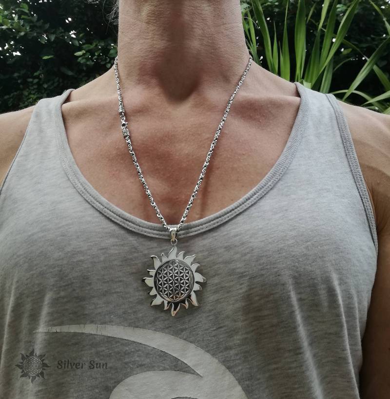 Kette Sterling Silber Durchmesser 3 Mm Armband Armreif Anhänger Halskette Sonnenstil Schmuck Design Handmade Aus Bali von BaliSilverSun