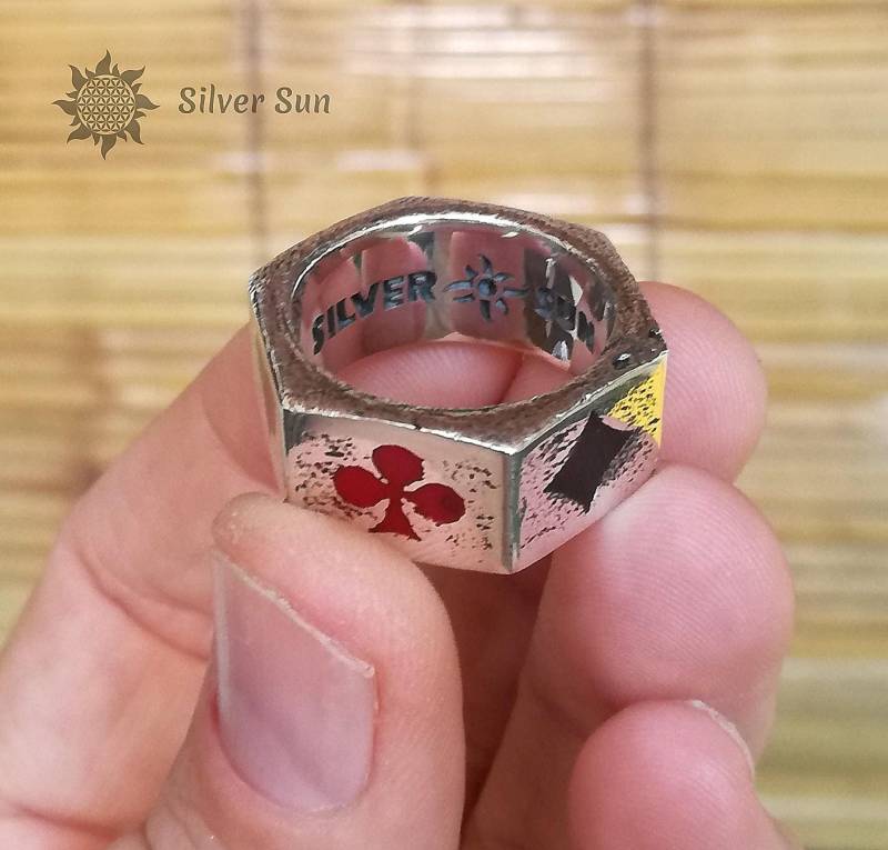 Old Style Nuss Ring Life Is The Game Not in Format Sterling Silber Beinhaltet Markenverpackung Sonne Schmuck Design Handmade From Bali von BaliSilverSun