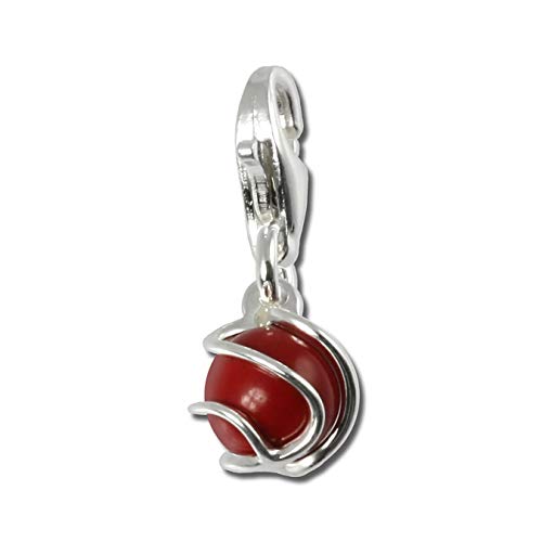 Balia Charm Armband Anhänger 925 Silber Koralle Kugel rot von SilberDream D4FC250R Charmsschmuckanhänger von Balia