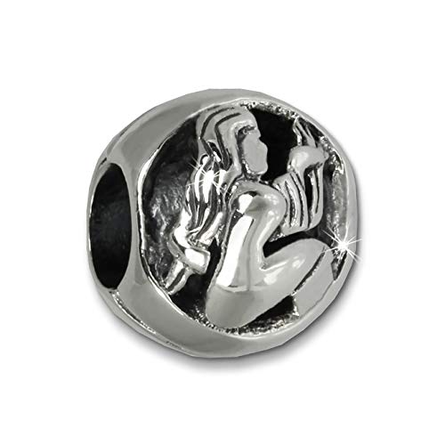 Balia Charm Element Sternzeichen Jungfrau 925 Silber Bead Armband Anhänger D4SBBS09 Beadsschmuck von Balia