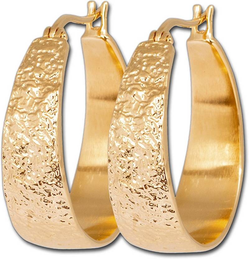 Balia Creolen-Set Balia Creole plain Klippverschluss (Creole), Creolen vergoldet (Gelbgold 750) plain Damen Ohrschmuck von Balia