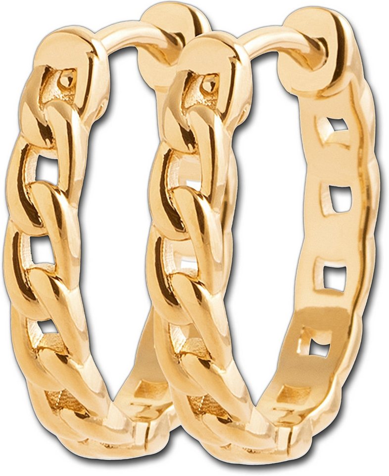 Balia Creolen-Set Balia Creole plain Klippverschluss (Creole), Creolen vergoldet (Gelbgold 750) plain Damen Ohrschmuck von Balia