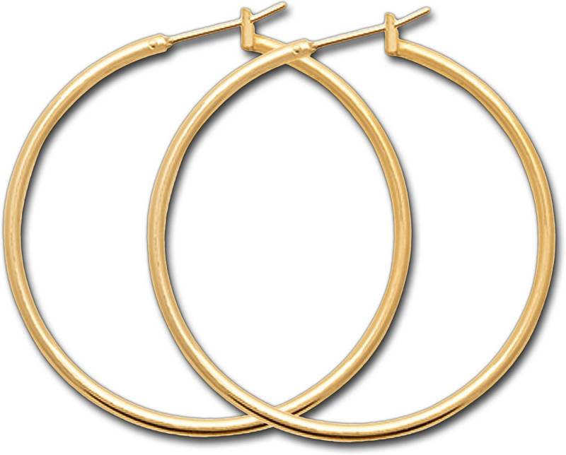 Balia Creolen-Set Balia Creole plain Klippverschluss (Creole), Creolen vergoldet (Gelbgold 750) plain Damen Ohrschmuck von Balia