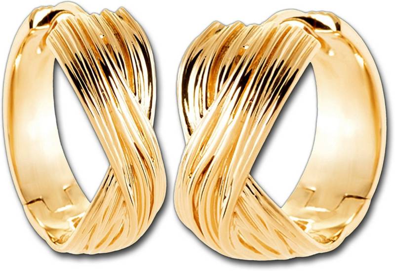 Balia Creolen-Set Balia Creole plain Klippverschluss (Creole), Creolen vergoldet (Gelbgold 750) plain Damen Ohrschmuck von Balia