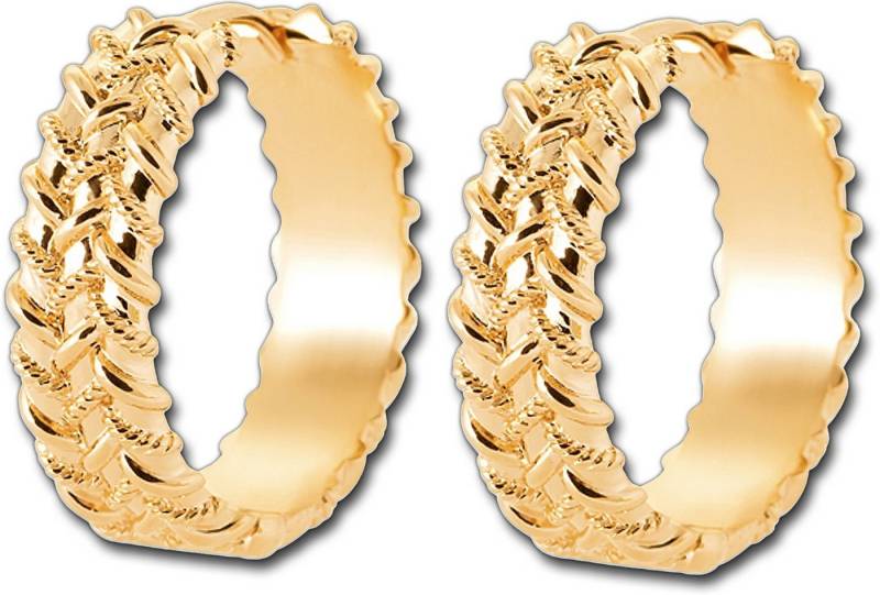 Balia Creolen-Set Balia Creole plain Klippverschluss (Creole), Creolen vergoldet (Gelbgold 750) plain Damen Ohrschmuck von Balia
