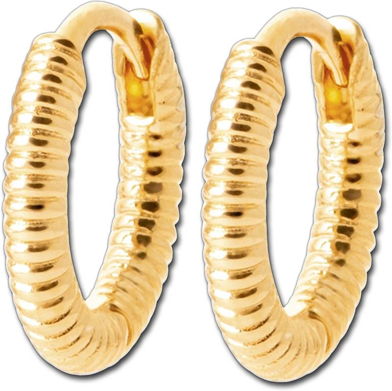 Balia Creolen-Set Balia Creole plain Klippverschluss (Creole), Creolen vergoldet (Gelbgold 750) plain Damen Ohrschmuck von Balia