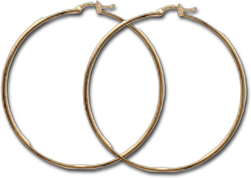 Balia Creolen-Set Balia Creole plain Klippverschluss (Creole), Creolen vergoldet (Gelbgold 750) plain Damen Ohrschmuck von Balia