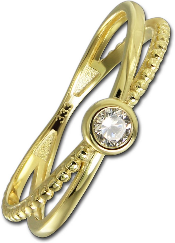 Balia Goldring Balia Damen Ring aus 333 Gelbgold mit, Fingerring Größe 56 (17,8), 333 Gelbgold - 8 Karat (Crossed) von Balia