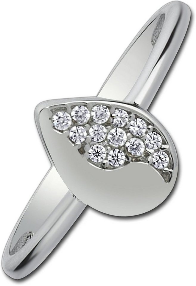 Balia Goldring Balia Damen Ring aus 333 Weißgold, Fingerring Größe 58 (18,5), 333 Weißgold - 8 Karat (Blatt weißgold) von Balia