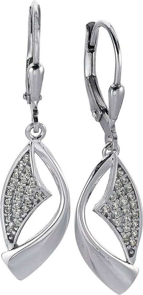 Balia Paar Ohrhänger Balia Damen Ohrringe 925 Silber poliert (Ohrhänger), Damen Ohrhänger Banner aus 925 Sterling Silber, Farbe: weiß, silber von Balia