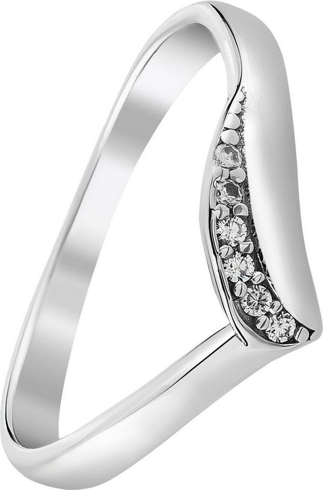 Balia Silberring Balia Damen Wave Ring aus 925 Silber (Fingerring), Damen Ring Wave, 58 (18,5), Silber 925, Farbe: silber, weiß von Balia