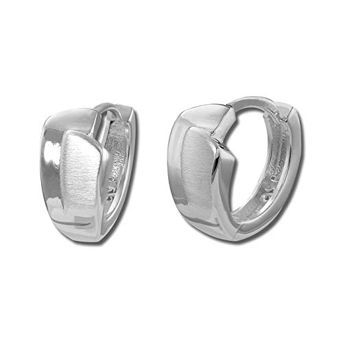 Ohrringe für Damen 1,4cm Creolen 925 Sterling Silber matt silber D4SDO391J Creole von Balia