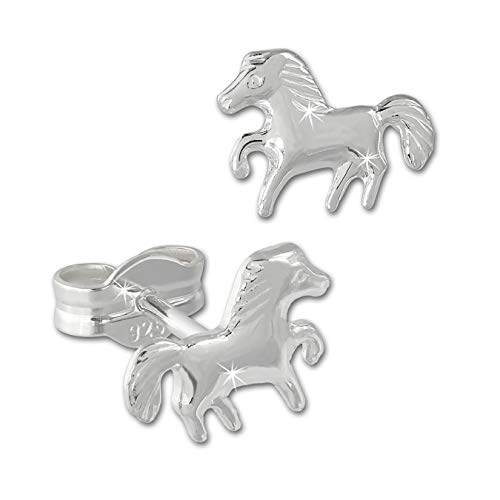 Ohrringe für Kinder Ohrstecker 925 Sterling Silber Pferd silber D4SDO592J Ohrstecker von Balia