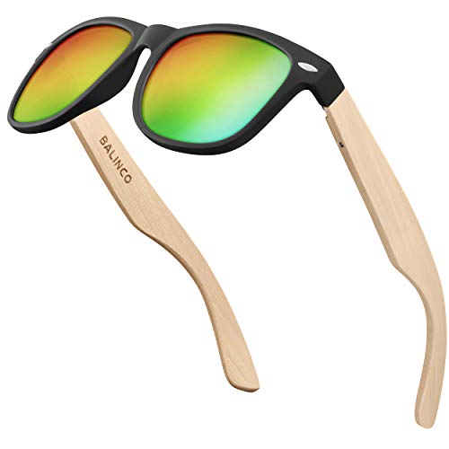Balinco® Bambus Sonnenbrillen Set für Damen & Herren - mit polarisierten TAC-Linsen für ein intensives Sehvermögen - nachhaltig & langlebig - inkl. einer praktischen Geschenkbox von Balinco