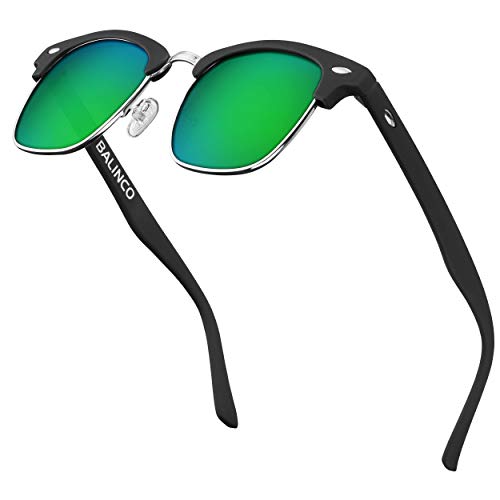 Balinco® Halbrahmen Sonnenbrille mit polarisierten Gläsern - für Damen & Herren - schützt vor UV-Strahlen und Reflexionen - langlebig & kratzfest - im praktischen Zubehör-Set von Balinco