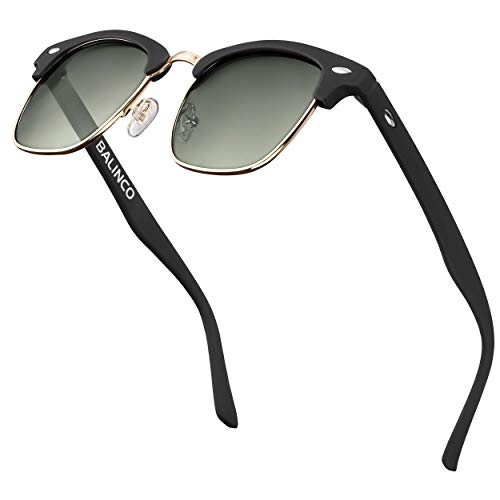 Balinco® Halbrahmen Sonnenbrille mit polarisierten Gläsern - für Damen & Herren - schützt vor UV-Strahlen und Reflexionen - langlebig & kratzfest - im praktischen Zubehör-Set von Balinco