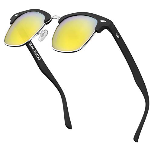 Balinco® Halbrahmen Sonnenbrille mit polarisierten Gläsern - für Damen & Herren - schützt vor UV-Strahlen und Reflexionen - langlebig & kratzfest - im praktischen Zubehör-Set von Balinco