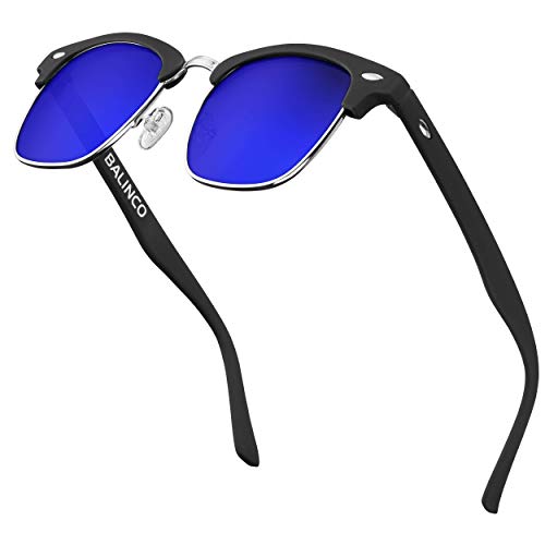 Balinco® Halbrahmen Sonnenbrille mit polarisierten Gläsern - für Damen & Herren - schützt vor UV-Strahlen und Reflexionen - langlebig & kratzfest - im praktischen Zubehör-Set von Balinco