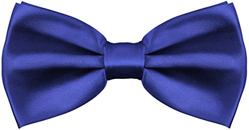 Balinco – Edle Fliege für Herren in Seidenoptik mit Hakenverschluss 12,5x6,5 cm – Papillon vorgebunden & in der Länge verstellbar – Perfekt für Anzug, Smoking, Hochzeit, JGA, Karneval (Blau II) von Balinco