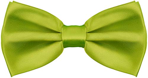 Balinco – Edle Fliege für Herren in Seidenoptik mit Hakenverschluss 12,5x6,5 cm – Papillon vorgebunden & in der Länge verstellbar – Perfekt für Anzug, Smoking, Hochzeit, JGA, Karneval (Grün) von Balinco