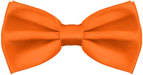 Balinco – Edle Fliege für Herren in Seidenoptik mit Hakenverschluss 12,5x6,5 cm – Papillon vorgebunden & in der Länge verstellbar – Perfekt für Anzug, Smoking, Hochzeit, JGA, Karneval (Orange) von Balinco