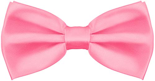 Balinco – Edle Fliege für Herren in Seidenoptik mit Hakenverschluss 12,5x6,5 cm – Papillon vorgebunden & in der Länge verstellbar – Perfekt für Anzug, Smoking, Hochzeit, JGA, Karneval (Rosa II) von Balinco