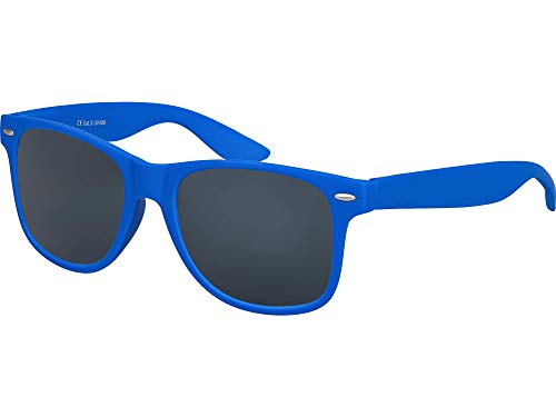 Balinco Sonnenbrille UV400 CAT 3 CE Rubber - mit Federscharnier für Damen & Herren (blau - smoke) von Balinco