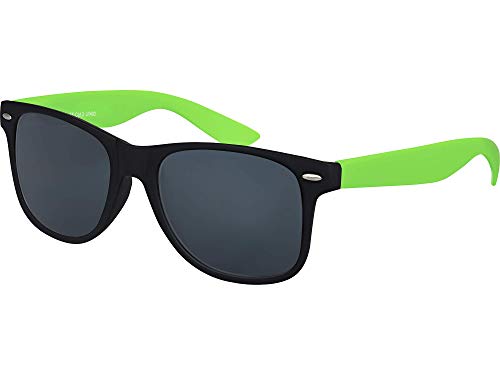Balinco Sonnenbrille UV400 CAT 3 CE Rubber - mit Federscharnier für Damen & Herren (grün/schwarz - smoke) von Balinco