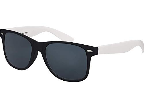 Balinco Sonnenbrille UV400 CAT 3 CE Rubber - mit Federscharnier für Damen & Herren (hellgrau/schwarz - smoke) von Balinco