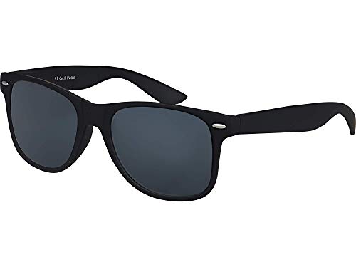 Balinco Sonnenbrille UV400 CAT 3 CE Rubber - mit Federscharnier für Damen & Herren (schwarzer smoke) von Balinco