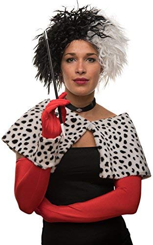 Balinco Cruella Perücke schwarz/weiß für Karneval/Fasching von Balinco