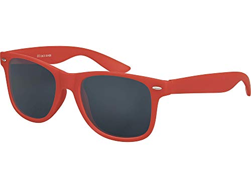 Balinco Sonnenbrille UV400 CAT 3 CE Rubber - mit Federscharnier für Damen & Herren (dunkelrot - smoke) von Balinco