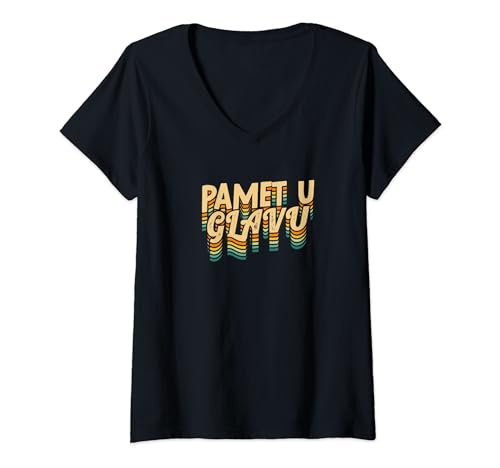 Damen Balkan Jugo - Jugoslawien - Spruch - pamet u glavu T-Shirt mit V-Ausschnitt Damen Balkan Jugo - Jugoslawien - Spruch - pamet u glavu T-Shirt mit V-Ausschnitt von Balkan Jugo - Jugoslawien - Spruch - pamet u glavu