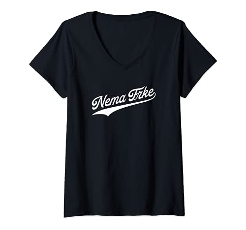 Damen Nema Frke Nema Problema Balkan Philosophy Slang T-Shirt mit V-Ausschnitt Damen Nema Frke Nema Problema Balkan Philosophy Slang T-Shirt mit V-Ausschnitt von Balkan Original