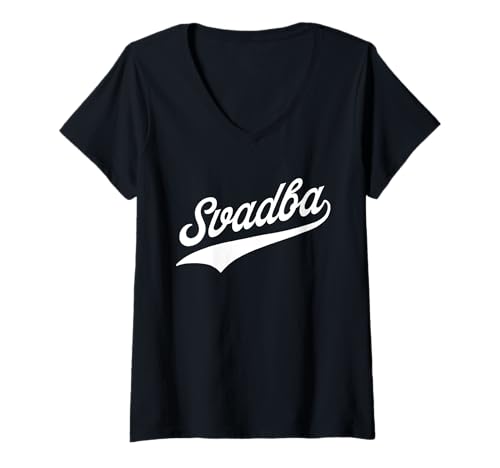 Damen SVADBA T-Shirt mit V-Ausschnitt Damen SVADBA T-Shirt mit V-Ausschnitt von Balkan Original