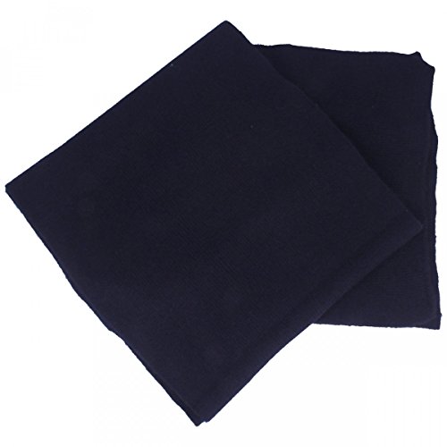 Damen Strick-Schal aus Merino Wolle & Kaschmir – 180 x 25 cm – MADE IN ITALY – super weich & bequem – in verschiedenen Farben dunkelblau von Balke