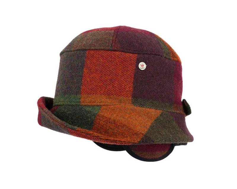 Balke Fischerhut bunt karierter Toque Winter-Stoffhut mit Ohrenklappen von Balke