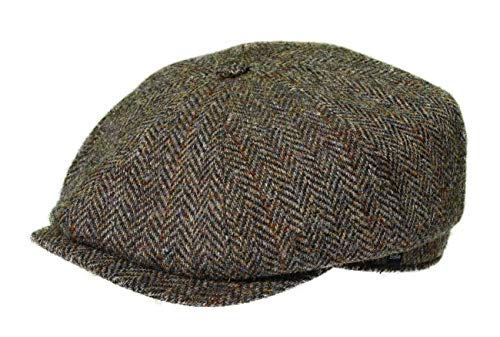 Balke Herren Mütze Heringbone aus Harris Tweed 31525376, Farbe:braun, Größe:57 von Balke