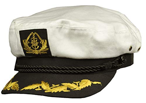 Balke Kapitänsmütze Premium Kapitäns Hut mit Anker und Stickerei 55 von Balke