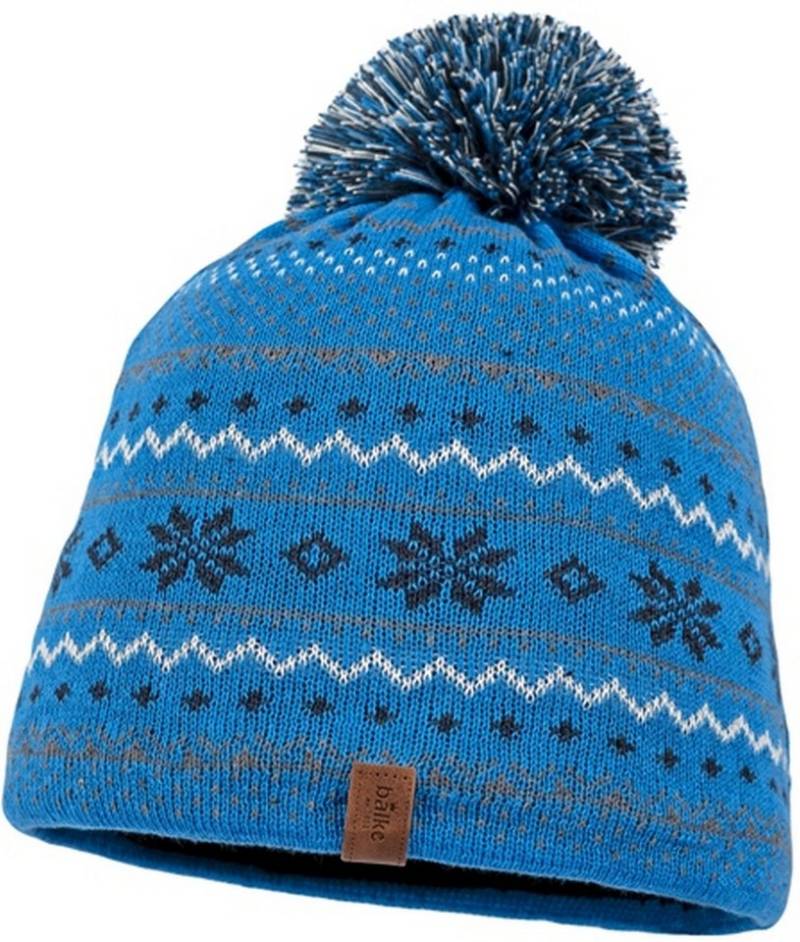 Balke Strickmütze Bommelmütze mit Eisblumen Strickmuster von Balke