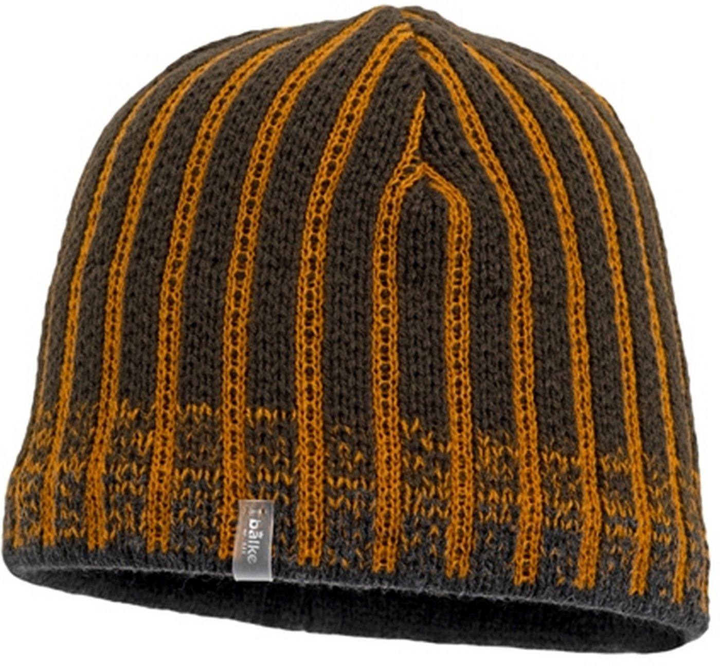 Balke Strickmütze Gestreifte Strick-Beanie mit warmen Voll-Fleecefutter von Balke